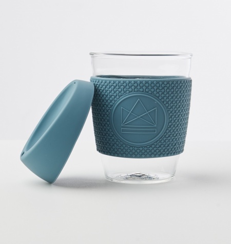 Neon Kactus Reusable Glass Coffee Cup - 340ml